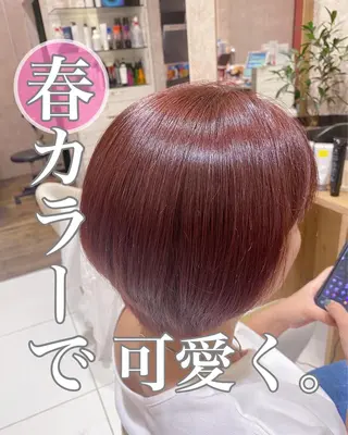 ミディアム カラー 佐伯 蓮のヘアスタイル