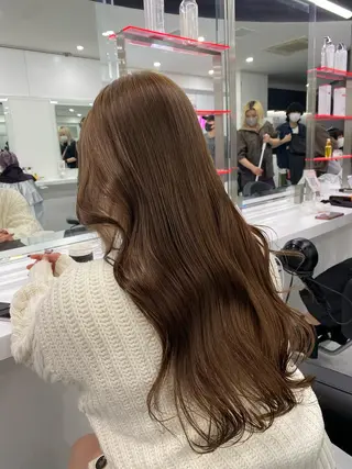 ロング カラー ヘアアレンジ SALOWIN 宇田川店所属・ブリーチなしトレンド SHUSAKUのヘアスタイル