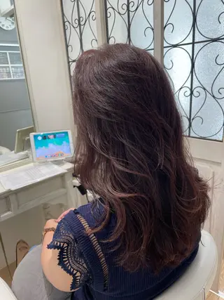 セミロング カラー ✨似合わせstyle ✨mei🦋のヘアスタイル