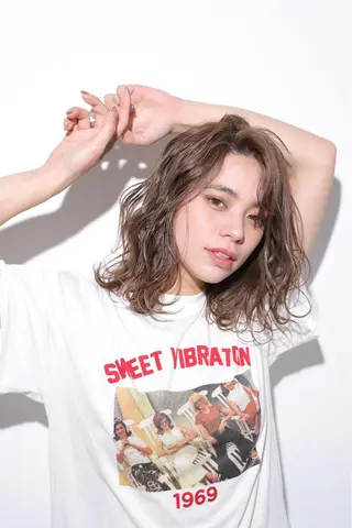 ミディアム 💎【髪質改善カラー 艶髪×縮毛矯正】💎のヘアスタイル