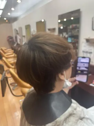 ショート メンズ ルキ🌈ブリーチカラ ー&メンズパーマ🦄のヘアスタイル