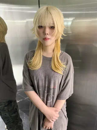 セミロング 🐺立川のウルフ屋 さん🐺おかみ🐺のヘアスタイル