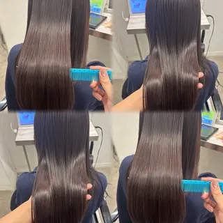 セミロング カラー 髪質改善ストレート /暖色カラー🎀🪞のヘアスタイル