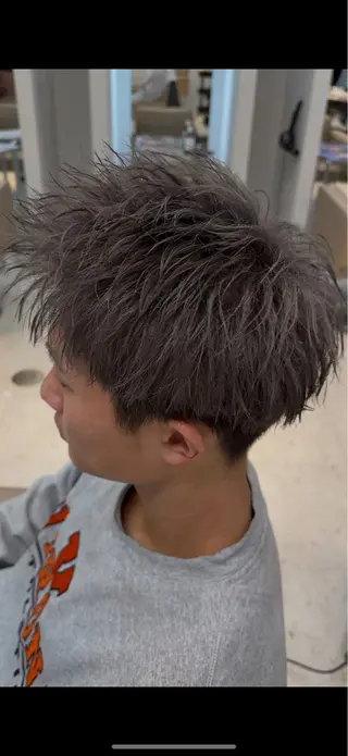 ショート カラー パーマ ヘアアレンジ メンズ キッズ 【メンズパーマ特化】 壱岐祥一朗のヘアスタイル