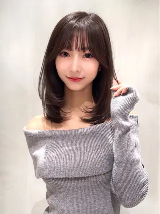 ミディアム 韓国ヘア/レイヤー /大嶽佑馬のヘアスタイル