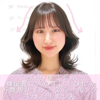 ミディアム 韓国くびれレイヤー 🇰🇷はづきのヘアスタイル