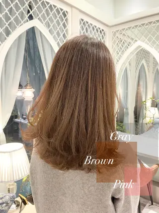 ミディアム カラー 美髪/カラー 美容院🌈渡辺隼也のヘアスタイル