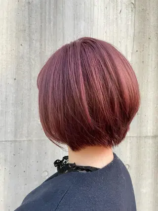 ショート カラー パーマ 海外レイヤー 🇺🇸/ヒナコのヘアスタイル