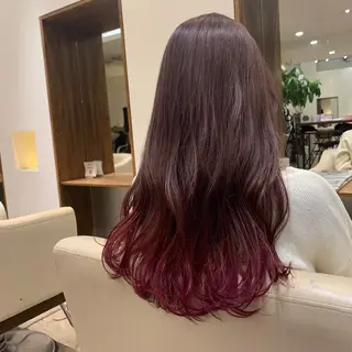 ロング カラー 【完全個室】髪質改善 暖色カラー/山崎唯奈のヘアスタイル