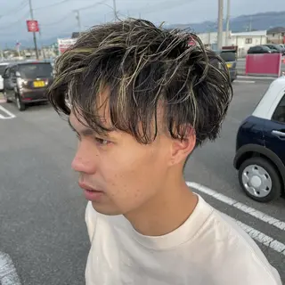 ショート カラー パーマ 竹田 京人のヘアスタイル