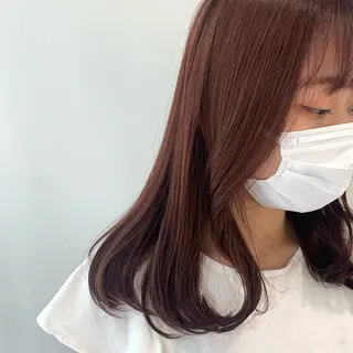 ミディアム カラー 松浦ゆずき 韓国/ 診断/ダウンパーマのヘアスタイル