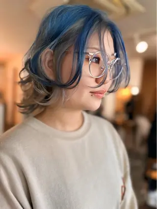 ミディアム カラー 梅田  illfrere 所属・イルフレール ryuのヘアスタイル