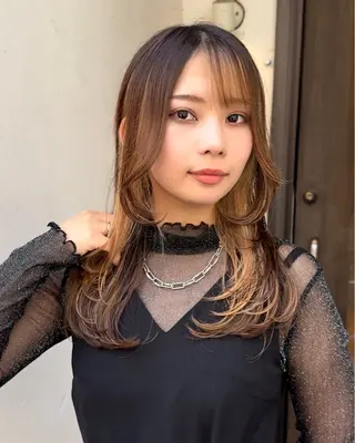 ロング カラー インナーカラー/レイ ヤーカット♡/マキシのヘアスタイル