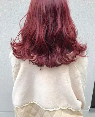 ロング カラー 藤井 貴美子のヘアスタイル