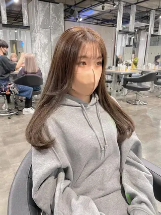 ロング カラー パーマ ヘアアレンジ メンズ キッズ ネイル マツエク・マツパ アイブロウ 透明感カラー・レイヤ ー🎀amika🎀のヘアスタイル