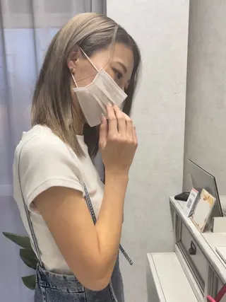 ミディアム カラー ヘアアレンジ アンドウ ユウ/ レイヤーカット/韓国のヘアスタイル