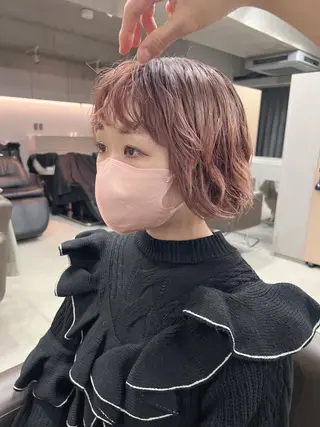 ショート パーマ ボブパーマコテ巻き風 パーマNo1深江秀平のヘアスタイル