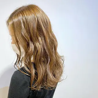 セミロング カラー メンズパーマ 西條真治のヘアスタイル