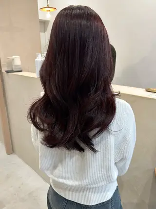 ロング カラー レイヤー/韓国ヘア 杉浦結梨のヘアスタイル