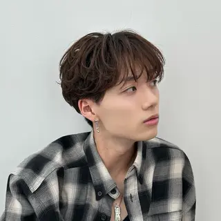 メンズ 池袋/韓国メンズヘア ❤️💙軸丸みうのヘアスタイル