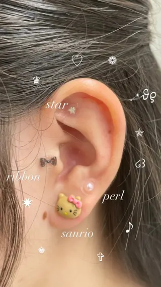 マツエク・マツパ N〜Nail&Eyelashサロン〜所属・💎N💎アイ&耳. ボディージュエリーのマツエク・マツパデザイン