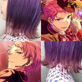 ミディアム カラー GARU-ガル-所属・TSUNO🦖 派手髪/オタク美容師のヘアスタイル