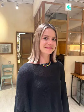 ミディアム カラー CANAAN hair salon 表参道店所属・🌿‬ナチュラルヘア /パーマ/蒼真🍃のヘアスタイル