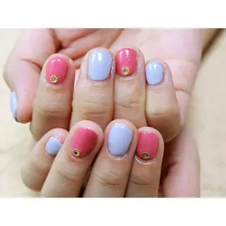 ネイル 痛ネイル/ワンホン/ フィルイン/長さだしのネイルデザイン