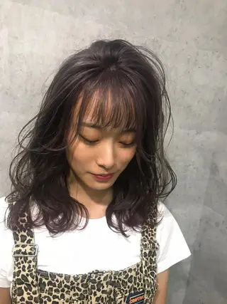 ロング カラー パーマ DopeLIT モデル募集中のヘアスタイル