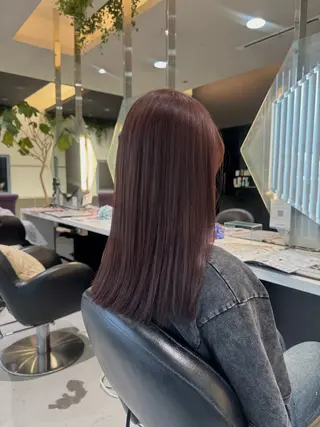 ミディアム 透明感艶カラー/縮毛 矯正💎/miuのヘアスタイル