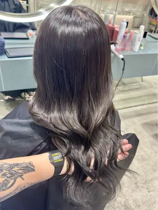 セミロング カラー 立川/ブリーチ/ 髪質改善/西川翔真のヘアスタイル