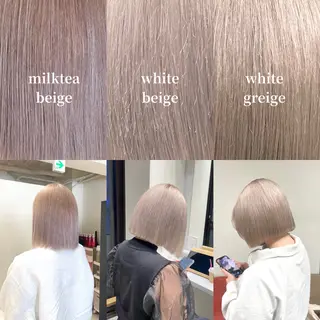 ショート カラー fuka/梅田/ ミルクティーベージュのヘアスタイル
