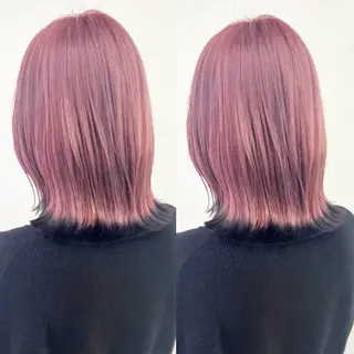 ミディアム カラー ハイトーン🎀 暖色系カラー🎀愛美のヘアスタイル