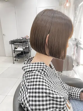 ショート カラー ボブ/レイヤー /植原健太のヘアスタイル