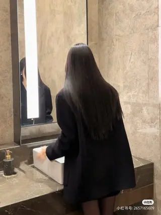 ロング カラー 韓国風暗髪ヘア🤍 🫧MIREIのヘアスタイル