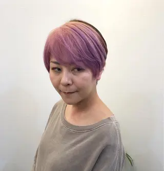 ショート カラー Ruang所属・ツノガイ エリのヘアスタイル