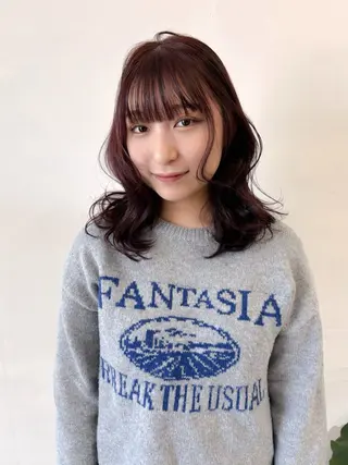 ミディアム カラー あ あのヘアスタイル