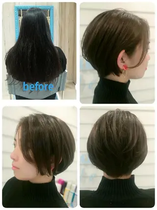 ショート カラー GO TODAY SHAiRE SALON キラリトギンザ店所属・🐱higajo🐱 比嘉門(ヒガジョウ)のヘアスタイル