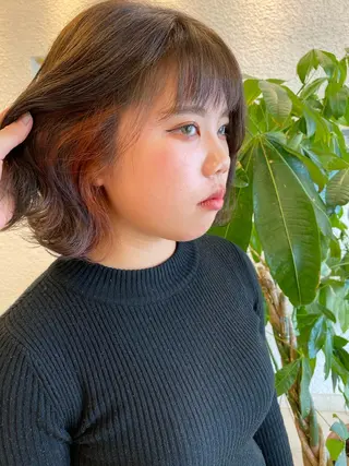 ミディアム カラー レイヤー/ウルフ🤎 mayo.のヘアスタイル