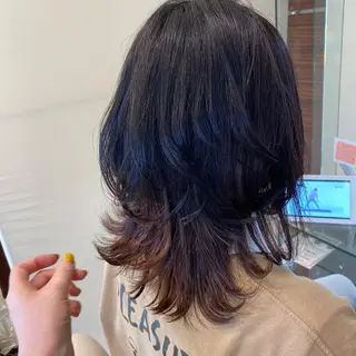 ミディアム カラー ショートヘアはお任せ 冨樫真未のヘアスタイル