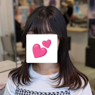 セミロング 推しカラー🦉にじさ んじカラー🌈🕒✨のヘアスタイル
