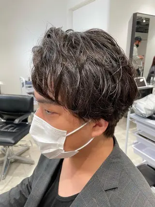 ショート カラー パーマ ヘアアレンジ メンズ パーソナルカラー合わ せたカラー🤍なつみのヘアスタイル