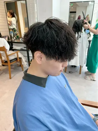 パーマ メンズ 🤎ベージュカラー 🐶メンズパーマのヘアスタイル