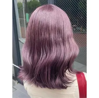 ミディアム カラー 💖ブリーチ/暖色 𝐘𝐮𝐢💖のヘアスタイル