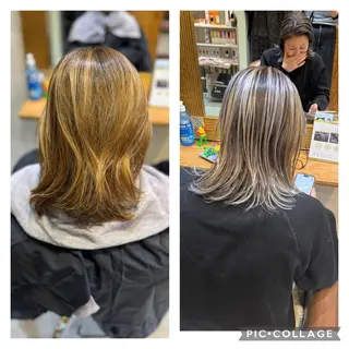 ミディアム カラー Hair Make  feel   フィール所属・森下 麻美子のマツエク・マツパデザイン