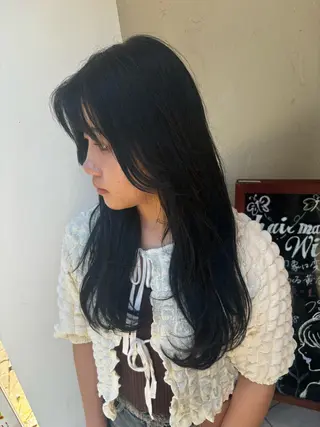 ロング 🌼韓国ヘア🌼 田中義也のヘアスタイル