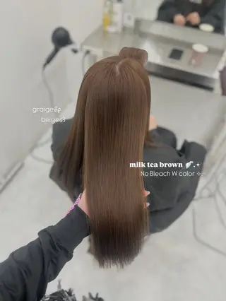 カラー 透ける透明感カラー 🤍anju🎀のヘアスタイル