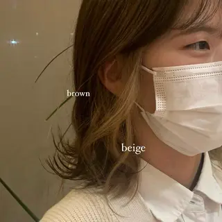 ミディアム カラー an.nico所属・レイヤー/透明感艶 カラー丸山ななほのヘアスタイル