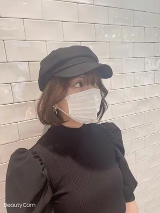 ショート カラー &chaLme   心斎橋所属・emi/髪質改善/ 韓国風/艶カラーのヘアスタイル