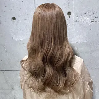 カラー ブリーチなし 透明感カラーのヘアスタイル